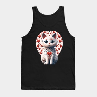 Heart Love Tribute -  band love music valentine blondie cat pat benatar led zepplin pink floyd joan jett  bee my valentine i choo choo choose you i love you Tank Top